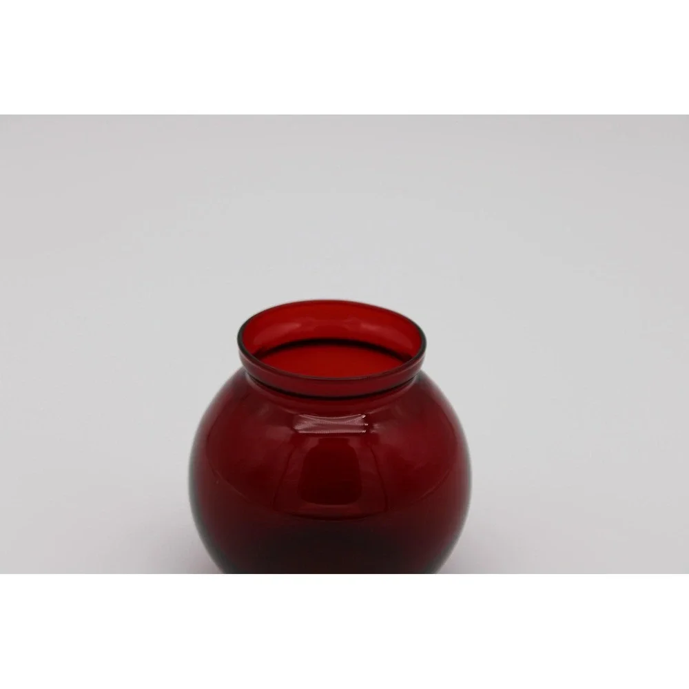 Anchor Hocking Ruby Red Vase Ball Bud Vase